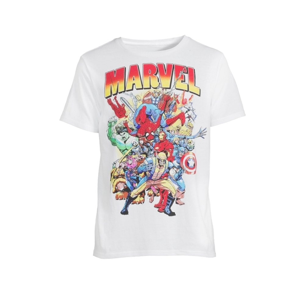 Marvel  Men's Marvel Classic Hero Collage Graphic Tee White 3XLarge